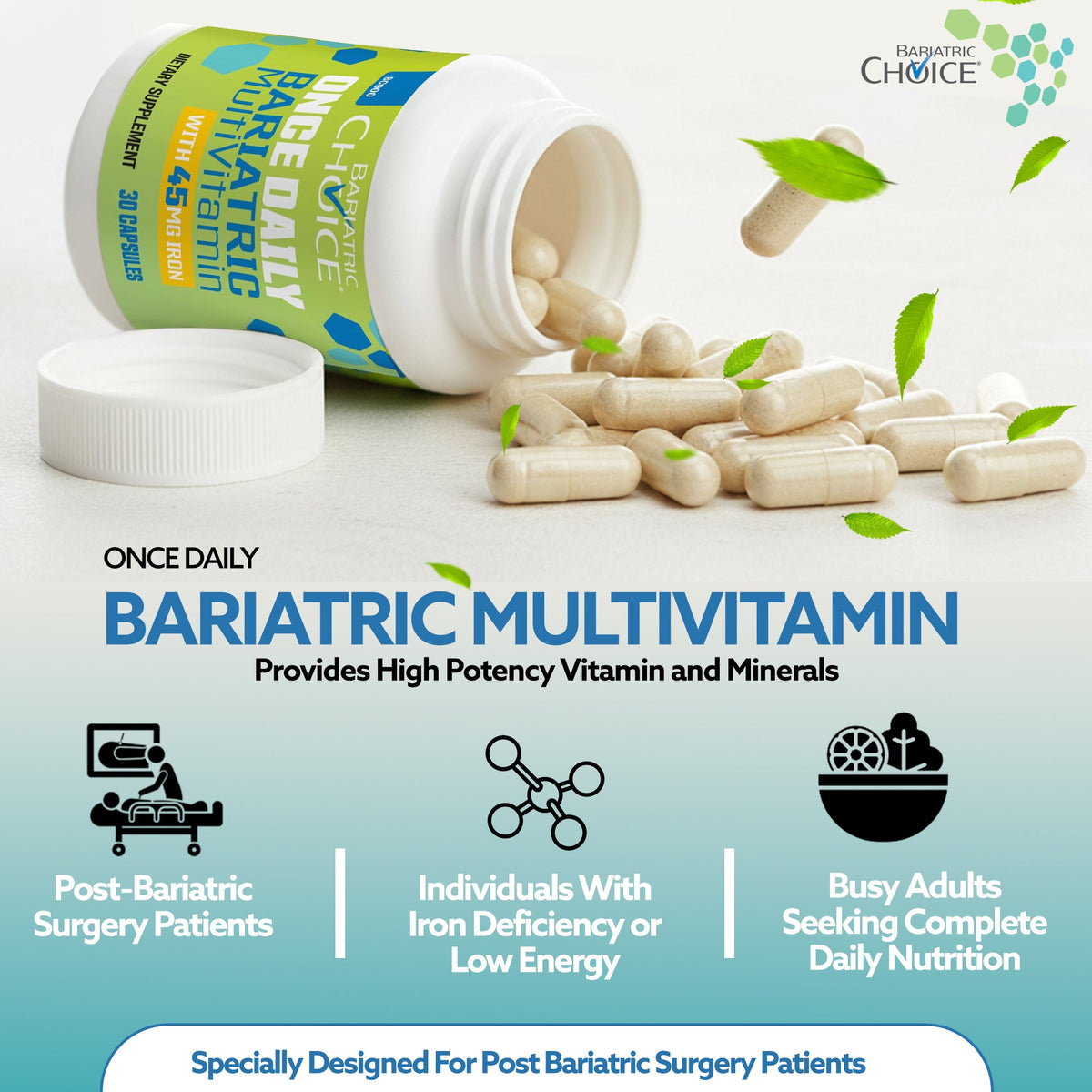 Once Daily Bariatric MultiVitamin with 45mg Iron