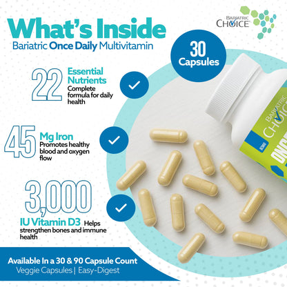 Once Daily Bariatric MultiVitamin with 45mg Iron